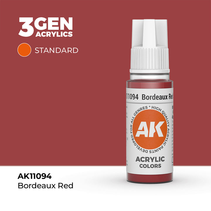 AK - Bordeaux Red (18ml) - 3Gen Acrylics