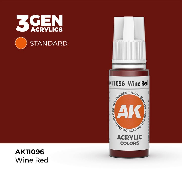 AK - Wine Red (18ml) - 3Gen Acrylics