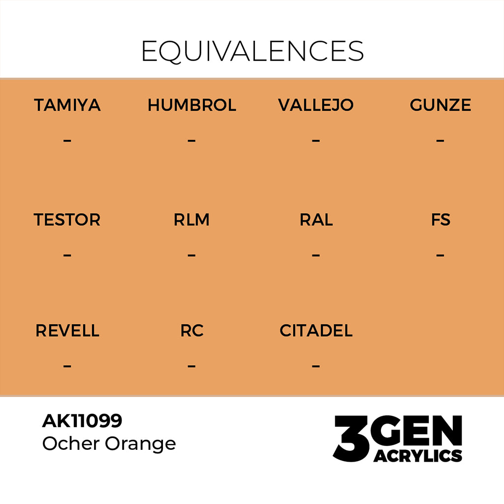 AK - Ocher Orange (18ml) - 3Gen Acrylics