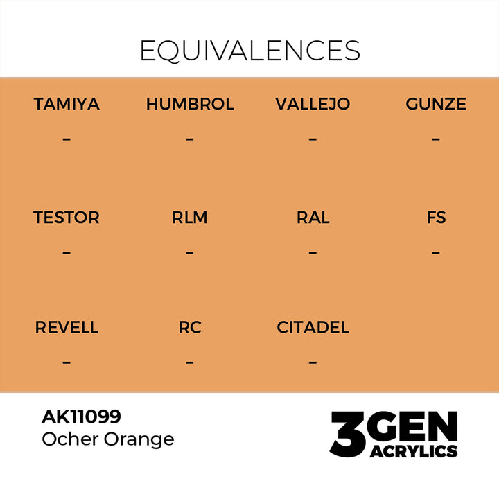 AK - Ocher Orange (18ml) - 3Gen Acrylics