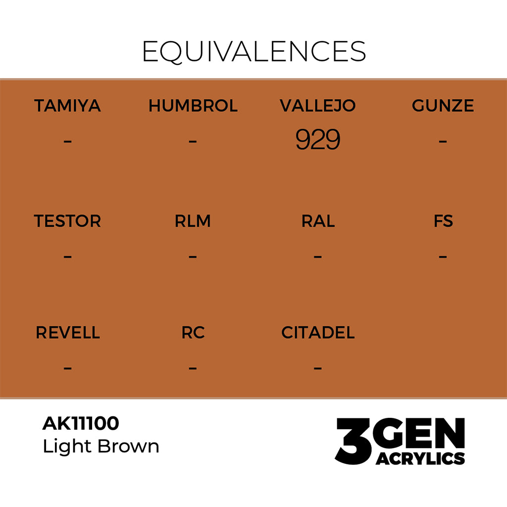 AK - Light Brown (18ml) - 3Gen Acrylics