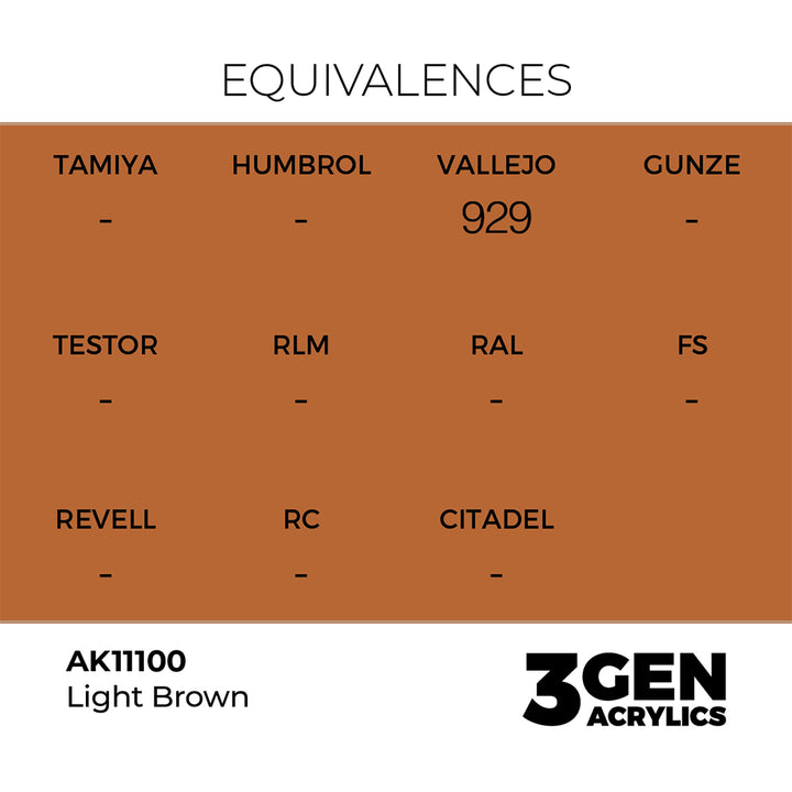 AK - Light Brown (18ml) - 3Gen Acrylics