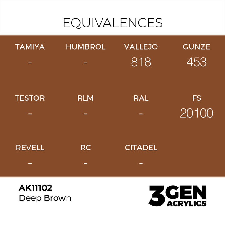 AK - Deep Brown (18ml) - 3Gen Acrylics
