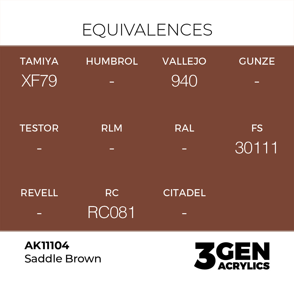 AK - Saddle Brown (18ml) - 3Gen Acrylics