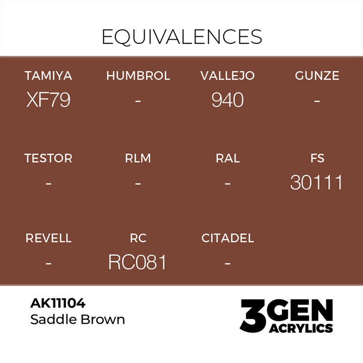 AK - Saddle Brown (18ml) - 3Gen Acrylics