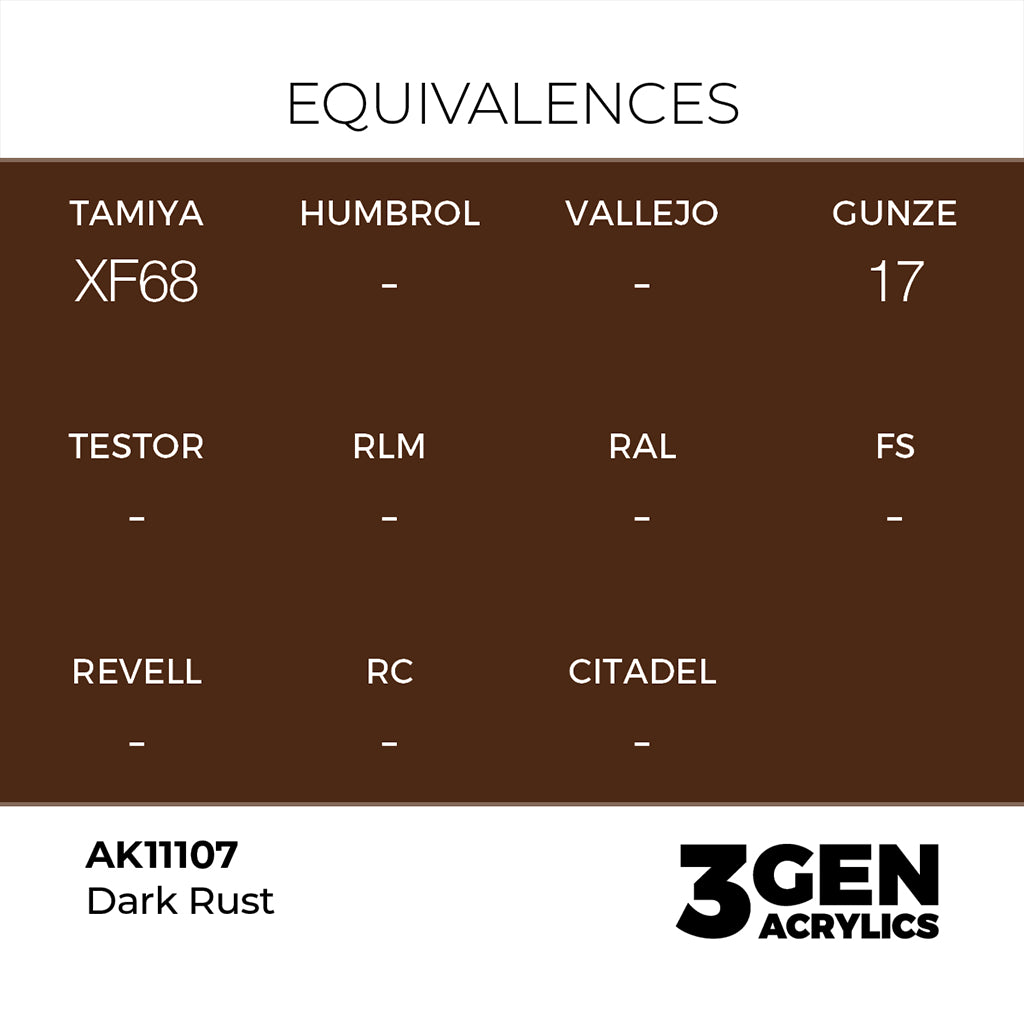 AK - Dark Rust (18ml) - 3Gen Acrylics