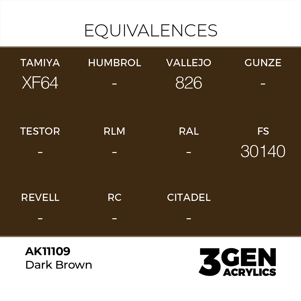 AK - Dark Brown (18ml) - 3Gen Acrylics