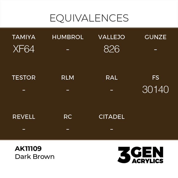 AK - Dark Brown (18ml) - 3Gen Acrylics