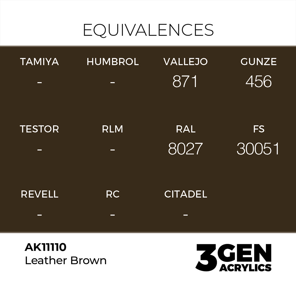 AK - Leather Brown (18ml) - 3Gen Acrylics