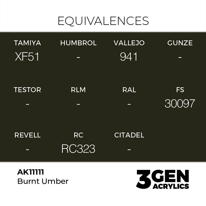 AK - Burnt Umber (18ml) - 3Gen Acrylics