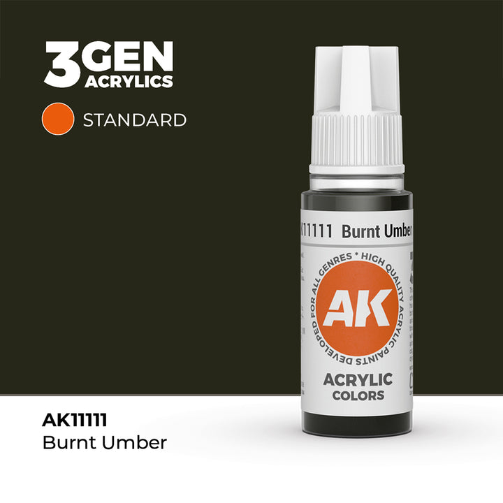 AK - Burnt Umber (18ml) - 3Gen Acrylics