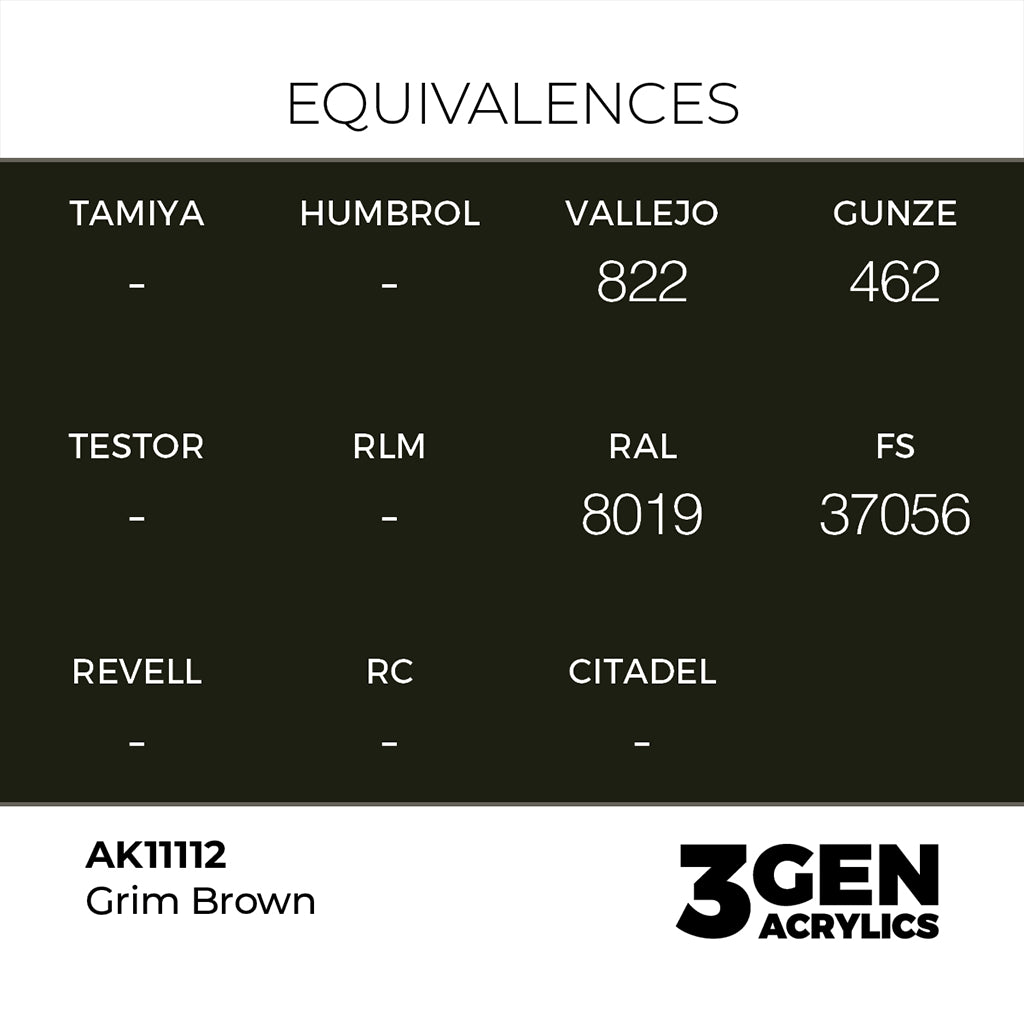 AK - Grim Brown (18ml) - 3Gen Acrylics