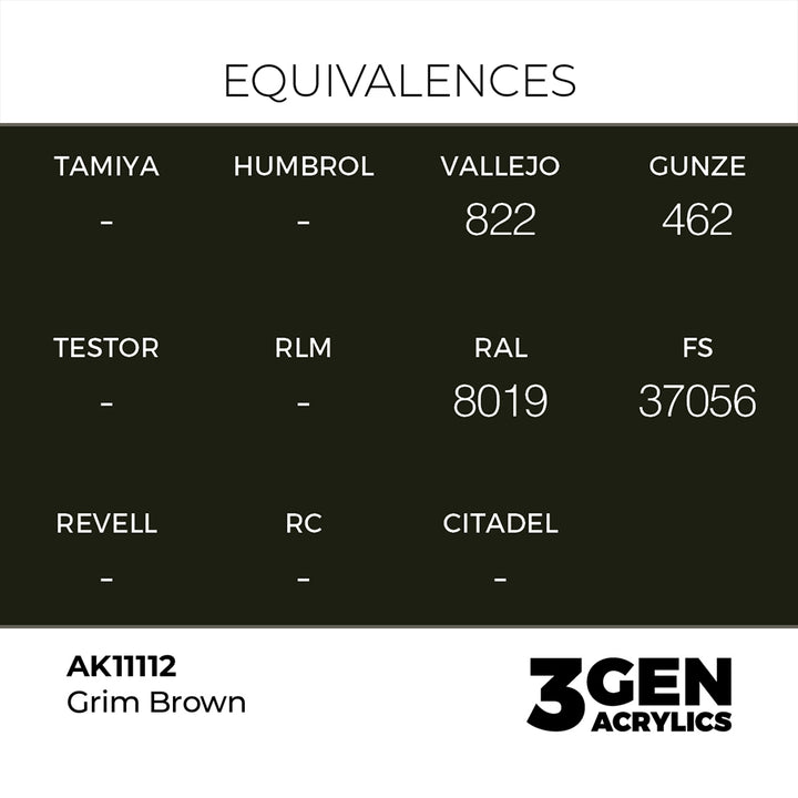 AK - Grim Brown (18ml) - 3Gen Acrylics