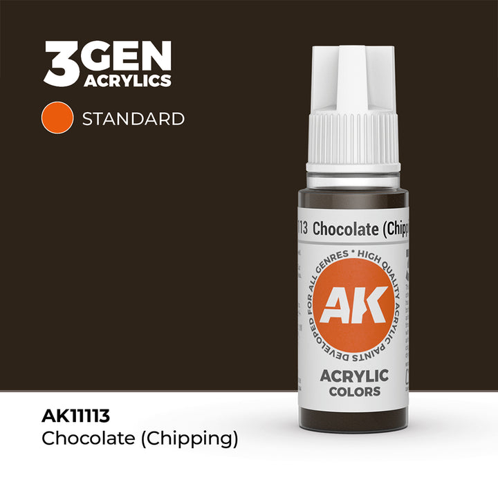 AK - Chocolate (Chipping) (18ml) - 3Gen Acrylics