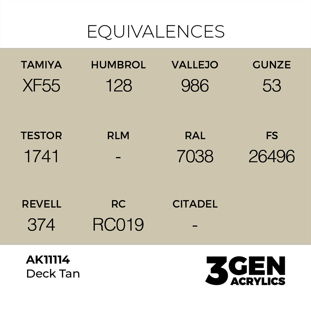AK - Deck Tan (18ml) - 3Gen Acrylics
