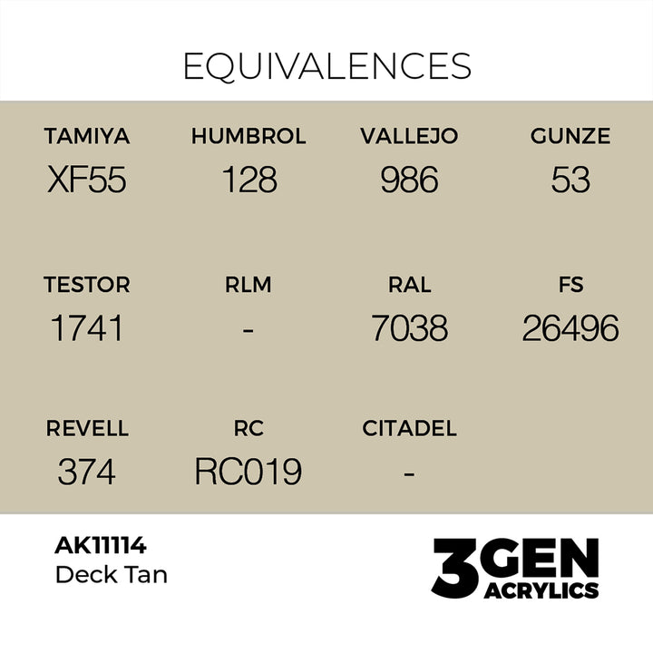 AK - Deck Tan (18ml) - 3Gen Acrylics