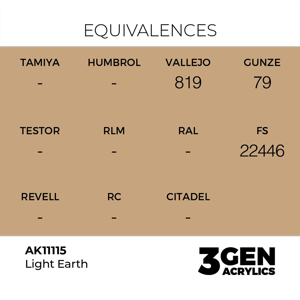 AK - Light Earth (18ml) - 3Gen Acrylics