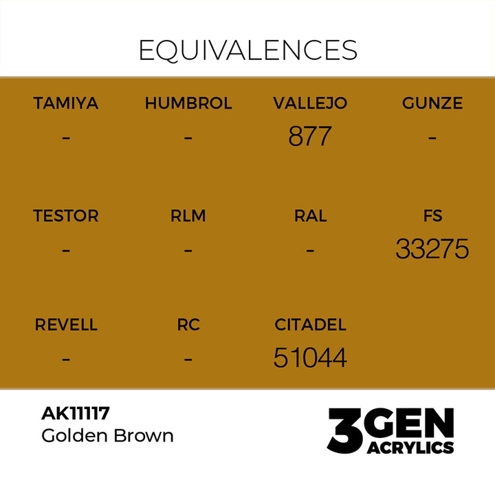 AK - Gold Brown (18ml) - 3Gen Acrylics