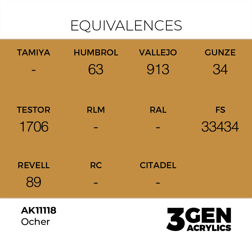 AK - Ocher (18ml) - 3Gen Acrylics