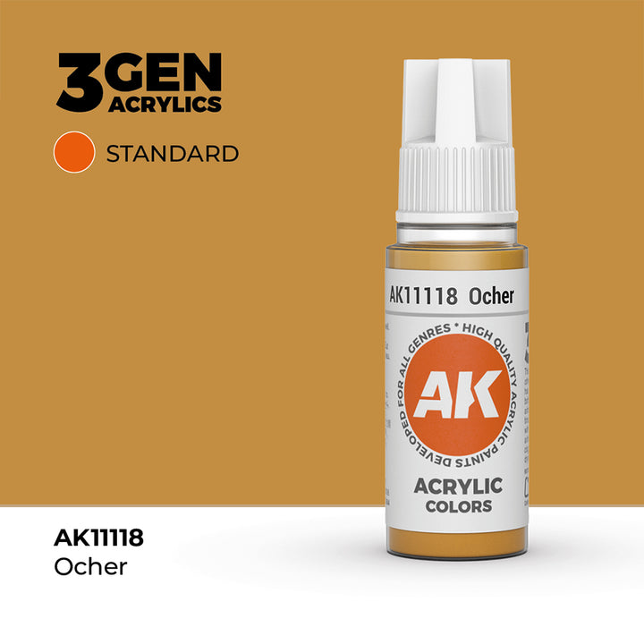 AK - Ocher (18ml) - 3Gen Acrylics
