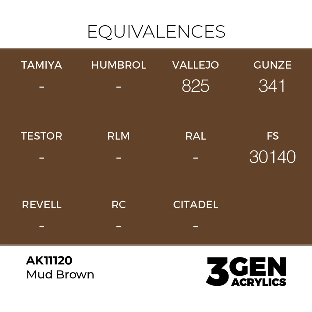 AK - Mud Brown (18ml) - 3Gen Acrylics