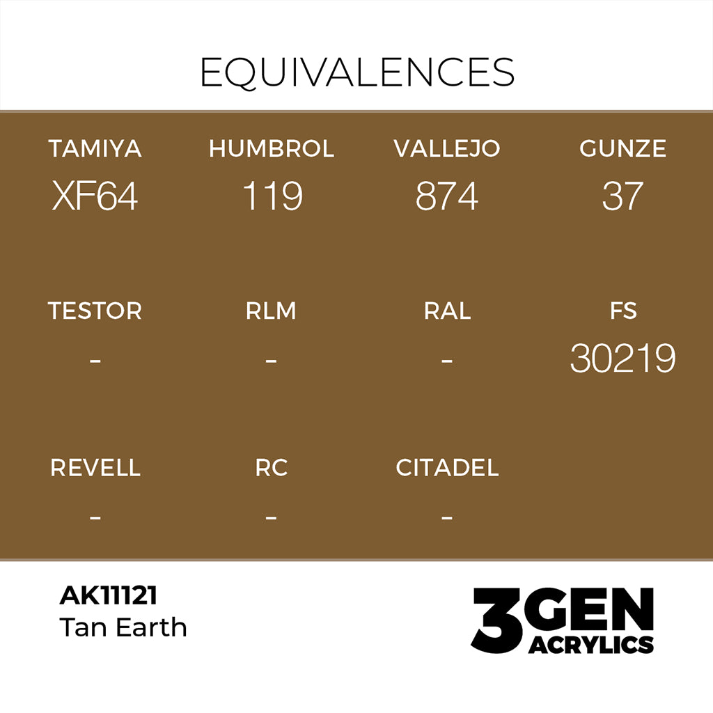 AK - Tan Earth (18ml) - 3Gen Acrylics