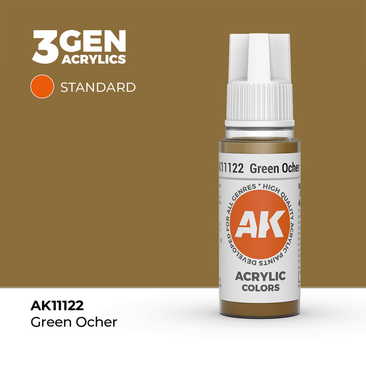 AK - Green Ocher (18ml) - 3Gen Acrylics