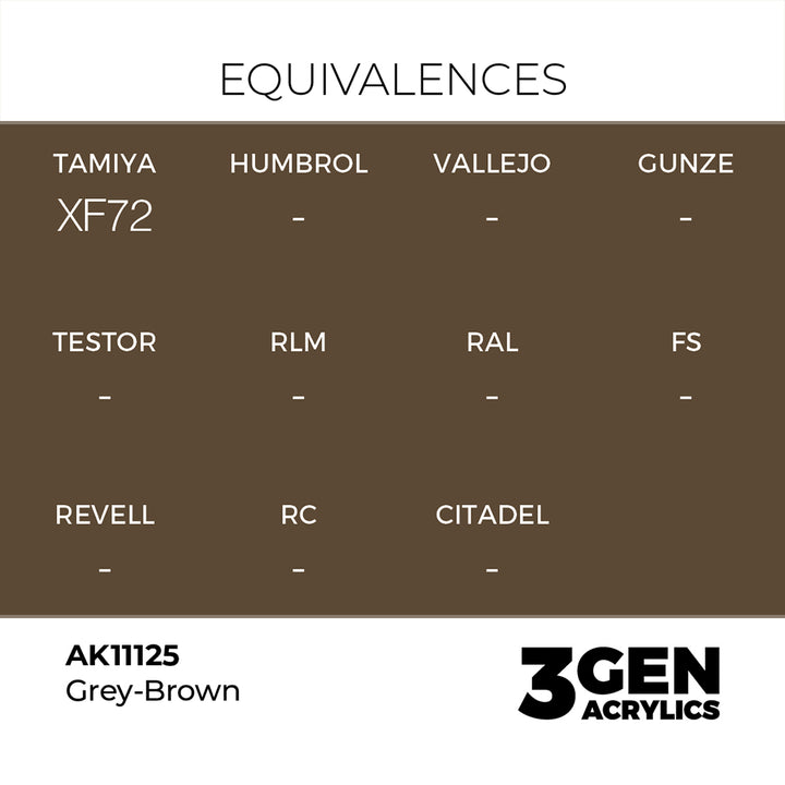 AK - Grey Brown (18ml) - 3Gen Acrylics