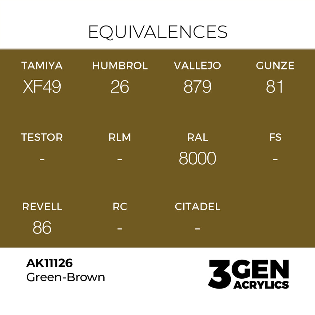 AK - Green Brown (18ml) - 3Gen Acrylics