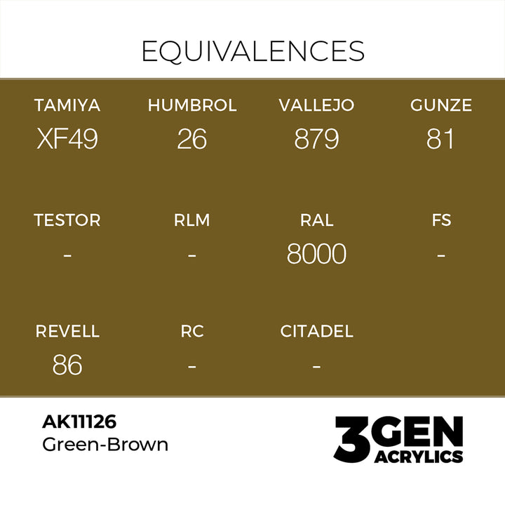 AK - Green Brown (18ml) - 3Gen Acrylics