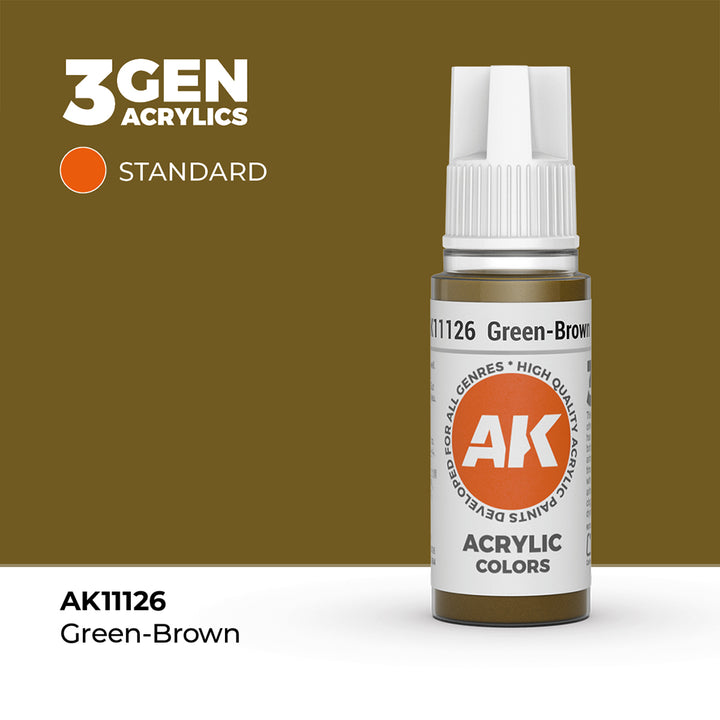 AK - Green Brown (18ml) - 3Gen Acrylics