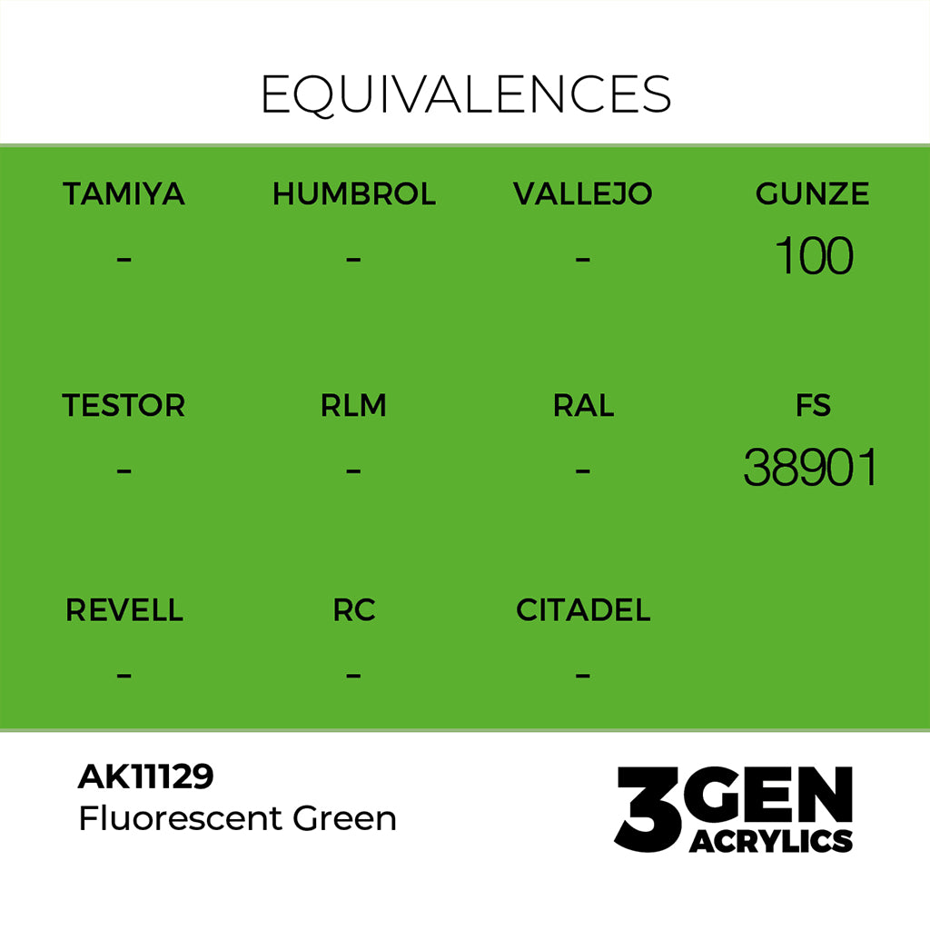 AK - Fluorescent Green (18ml) - 3Gen Acrylics