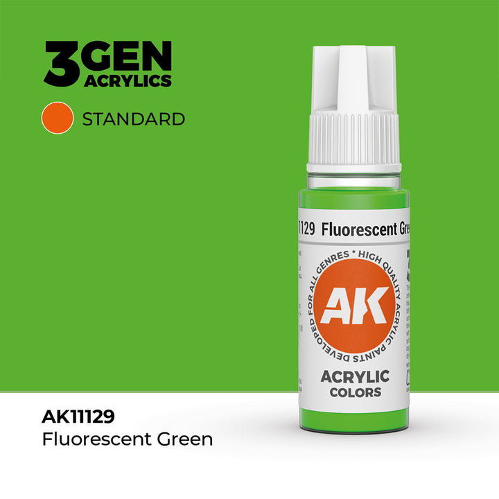 AK - Fluorescent Green (18ml) - 3Gen Acrylics