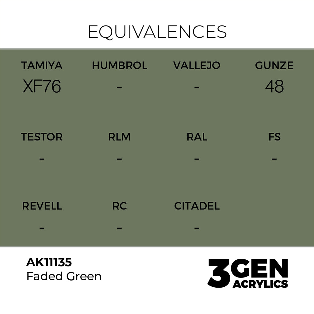 AK - Faded Green (18ml) - 3Gen Acrylics