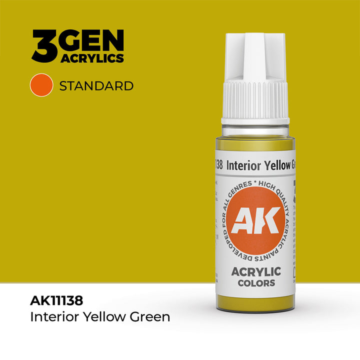 AK - Interior Yellow Green (18ml) - 3Gen Acrylics