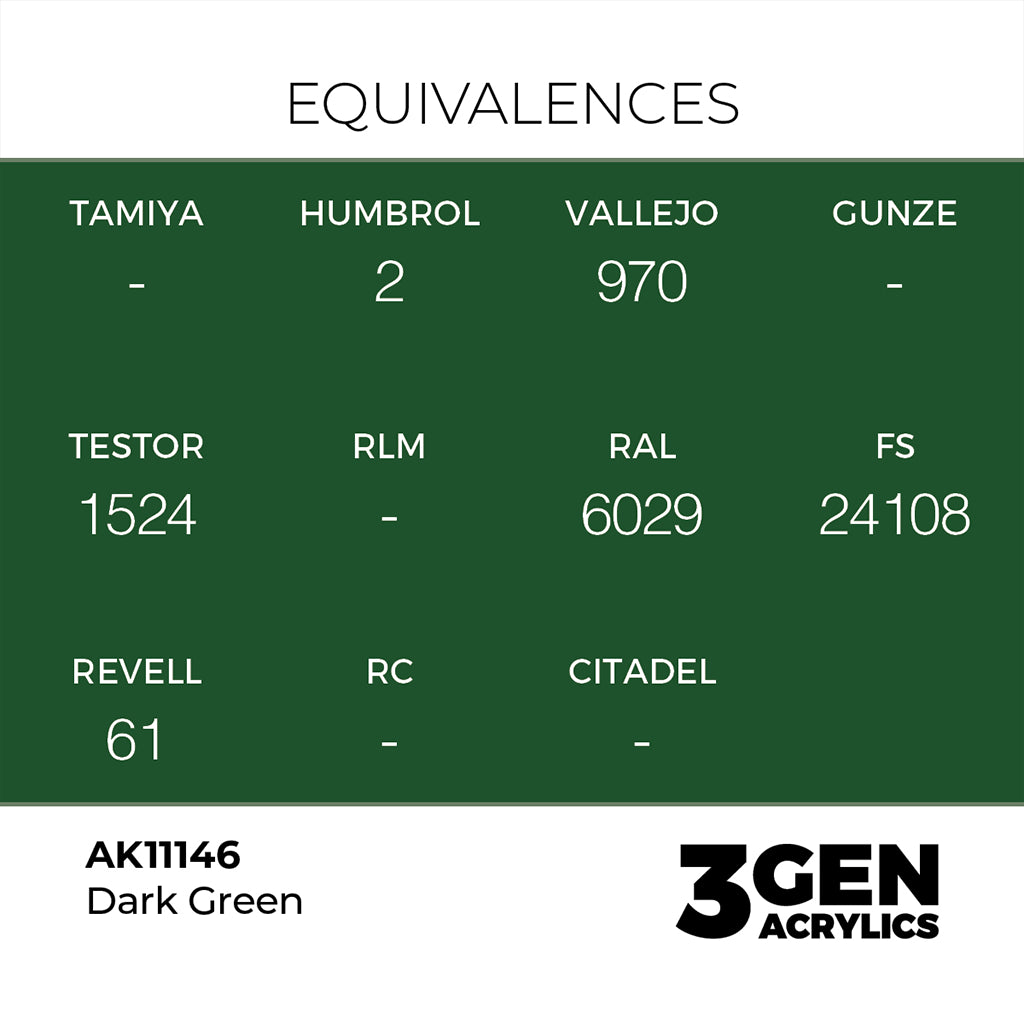 AK - Dark Green (18ml) - 3Gen Acrylics
