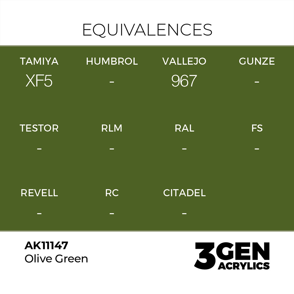 AK - Olive Green (18ml) - 3Gen Acrylics