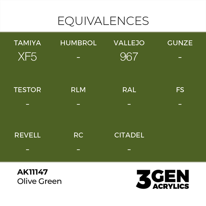 AK - Olive Green (18ml) - 3Gen Acrylics