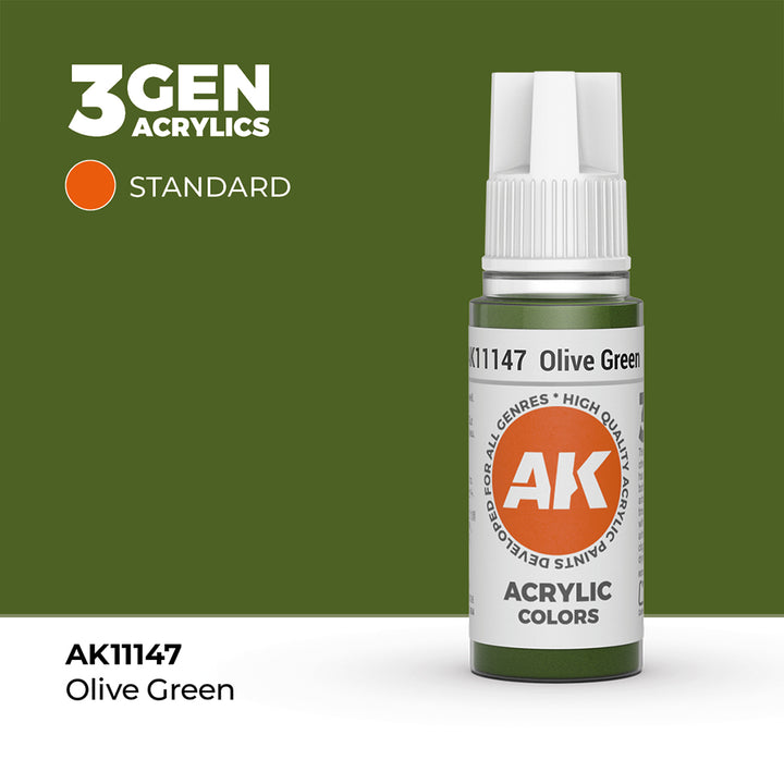 AK - Olive Green (18ml) - 3Gen Acrylics