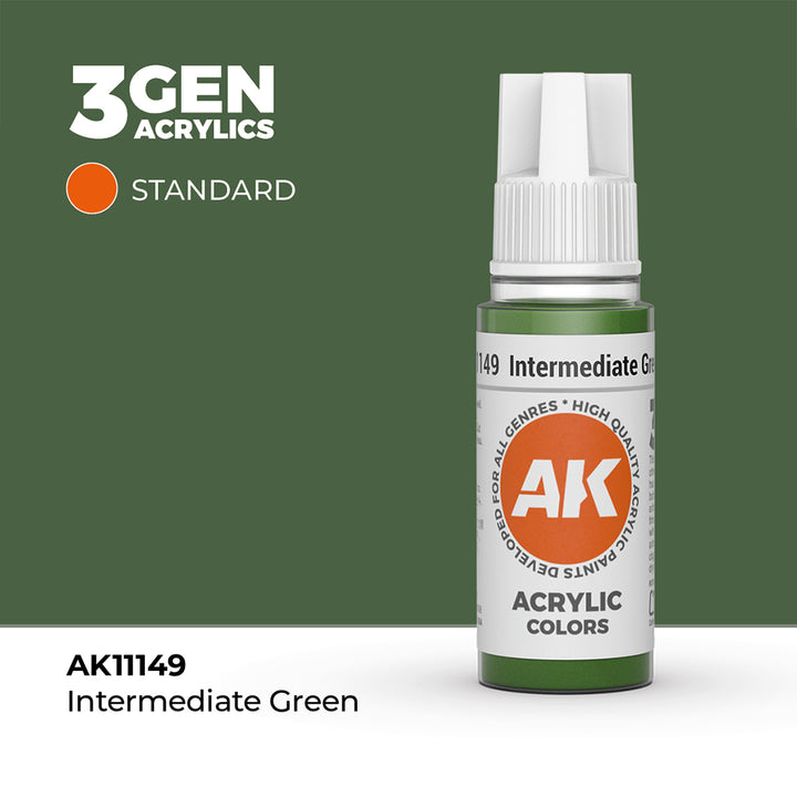 AK - Intermediate Green (18ml) - 3Gen Acrylics