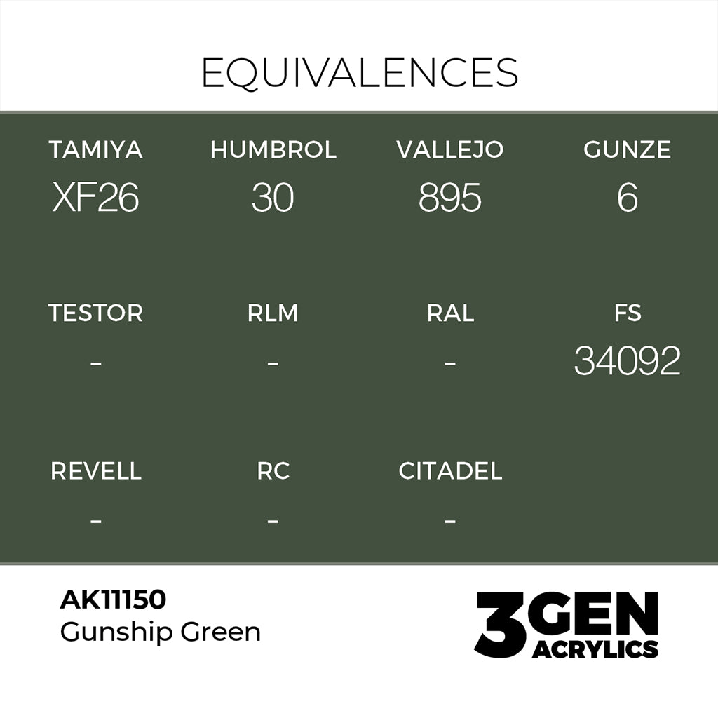 AK - Gunship Green (18ml) - 3Gen Acrylics