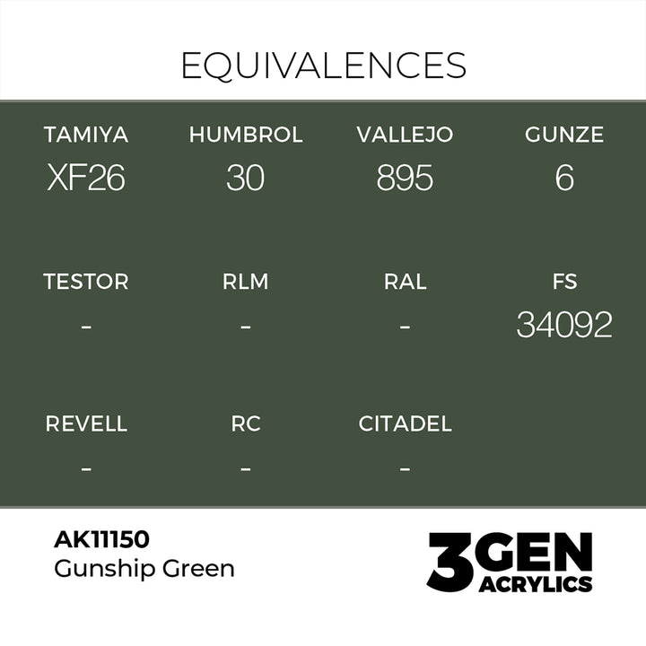 AK - Gunship Green (18ml) - 3Gen Acrylics