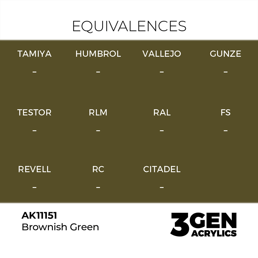 AK - Brownish Green (18ml) - 3Gen Acrylics