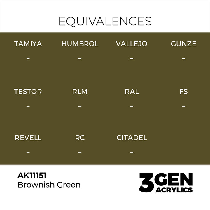 AK - Brownish Green (18ml) - 3Gen Acrylics