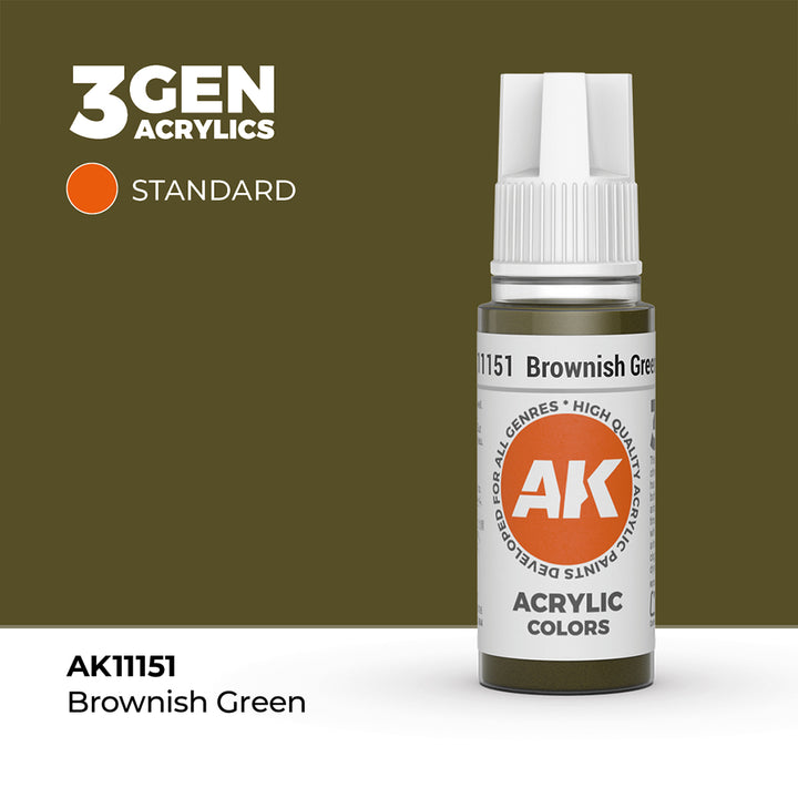 AK - Brownish Green (18ml) - 3Gen Acrylics