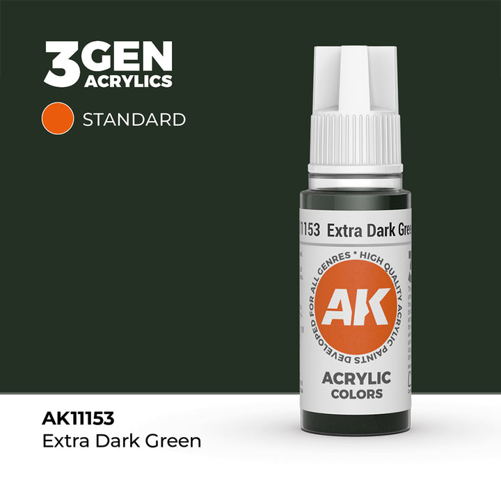 AK - Extra Dark Green (18ml) - 3Gen Acrylics