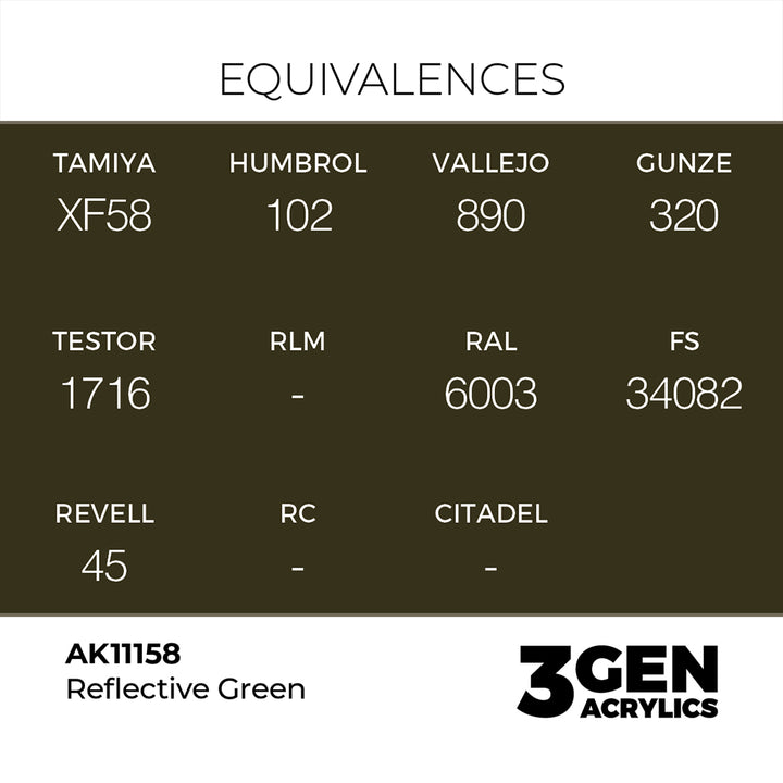 AK - Reflective Green (18ml) - 3Gen Acrylics