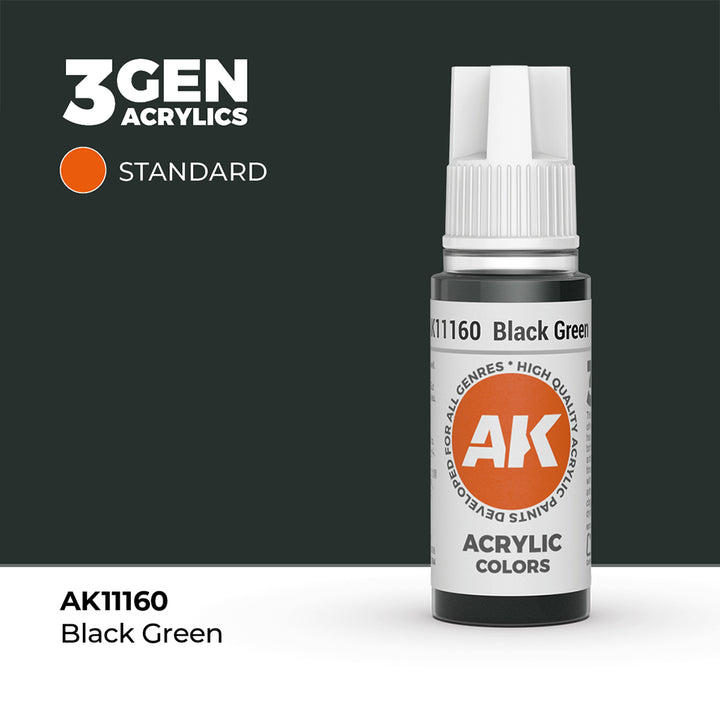AK - Black Green (18ml) - 3Gen Acrylics