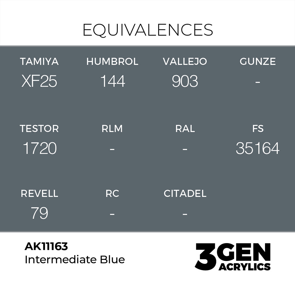 AK - Intermediate Blue (18ml) - 3Gen Acrylics