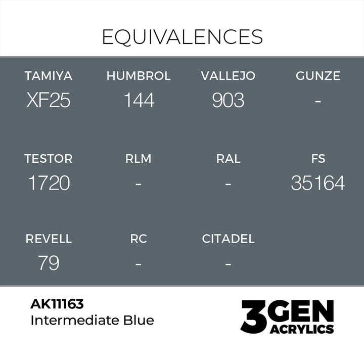 AK - Intermediate Blue (18ml) - 3Gen Acrylics